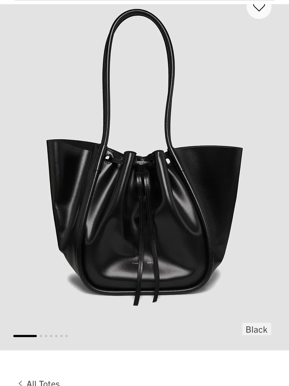 Black Drawstring Tote Bag